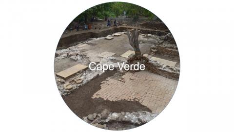 Button for the Cabo Verde Heritage project showing archaeological excavations in Cape Verde