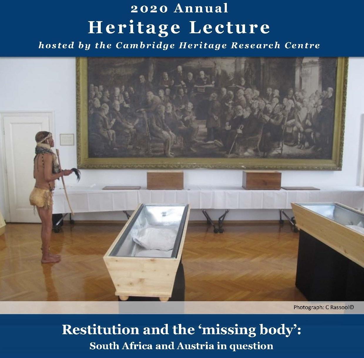 Poster for the 3rd CHRC Annual Heritage Lecture