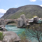 The re-built bridge in Mostar