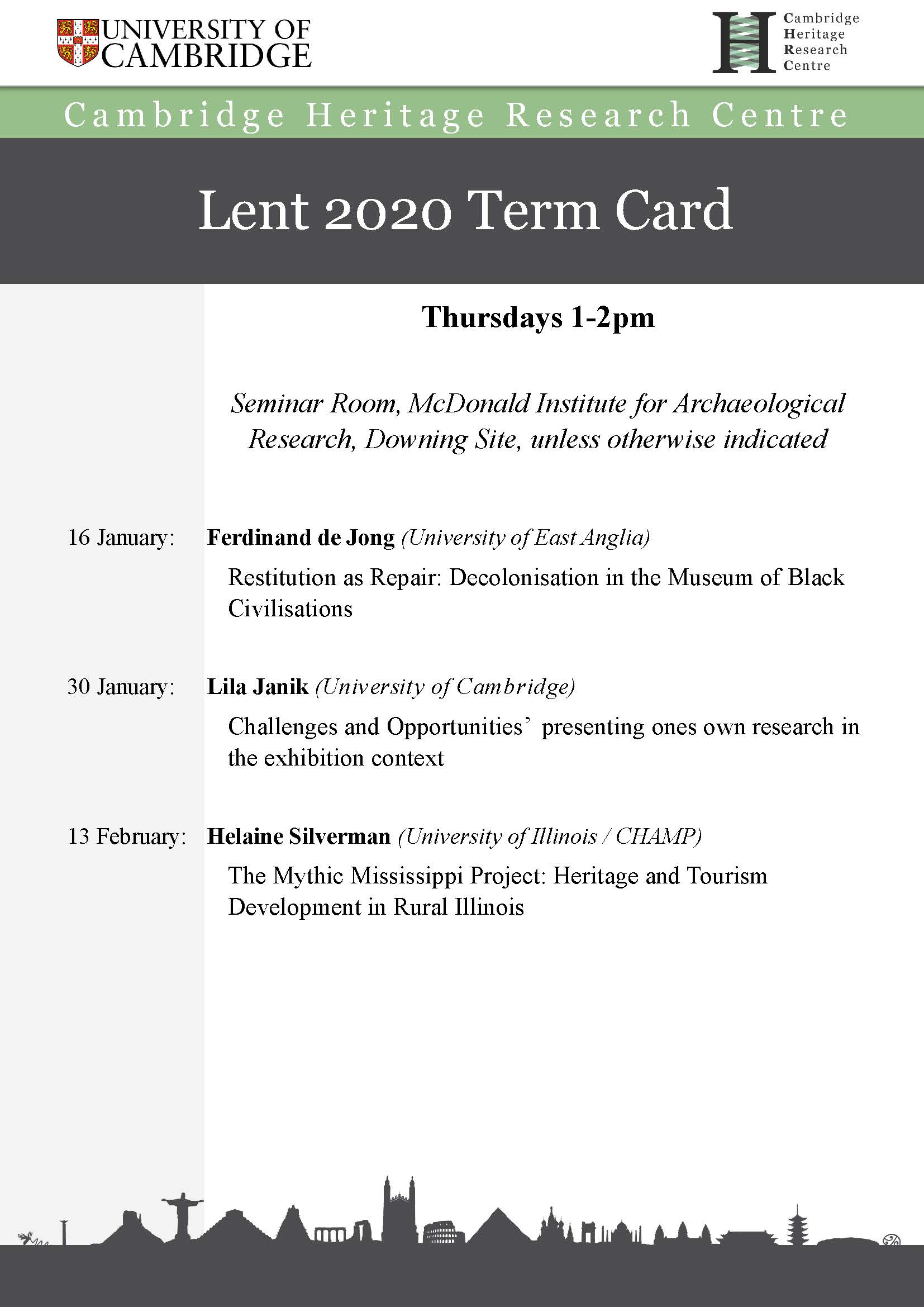 Lent Term Card 2020